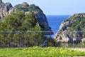 Malgrats Islands from a panoramic view point from island ofMallorca Royalty Free Stock Photo