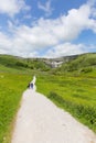 Malham Cove Yorkshire Dales National Park England UK visitor attraction Royalty Free Stock Photo