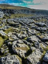 Malham Pavement on a sunny Winter`s day Royalty Free Stock Photo