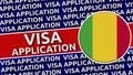 Mali Circular Flag with Visa Application Titles