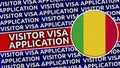 Mali Circular Flag with Visitor Visa Application Titles Royalty Free Stock Photo