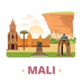 Mali country design template Flat cartoon style we Royalty Free Stock Photo