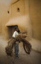 Mali, Djenne - January 25, 1992: Mosques built entirely of clay