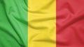 Mali flag with fabric texture