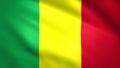 Mali flag waving in the wind