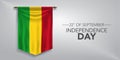 Mali independence day greeting card, banner, vector illustration