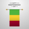 Mali Independence day hanging flag background