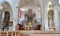 Mali Losinj, Croatia April 2020 - Central altar in Church of the Nativity of the Blessed Virgin Mary
