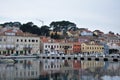 Mali Losinj harbour and cityscape, on island of Losinj. Royalty Free Stock Photo