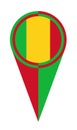 Mali Map Pointer Location Flag Royalty Free Stock Photo