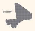 Mali Map Vector Hexagonal Half Tone Pattern Isolated On Light Background