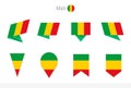 Mali national flag collection, eight versions of Mali vector flags