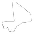 Mali outline map
