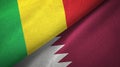 Mali and Qatar two flags textile cloth, fabric texture