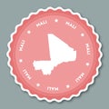 Mali sticker flat design.