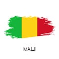 Mali vector watercolor national country flag icon