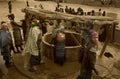 Mali, West Africa - January 25, 1992: Peul village and typical m