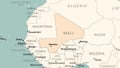 Mali on the world map