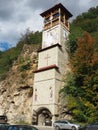 Mali Zvornik, Serbia, September 29, 2022 The Church of the Holy Cross, or Mali Ostrog, a place of worship in the rock