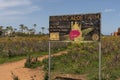 Aloes growing area on farmland in Malia, Crete, Greece.