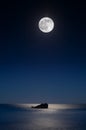 Malibu Beachscape Moon Royalty Free Stock Photo