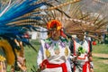 Powwow. Native Americans dressed in full regalia. Details of regalia close up. Chumash Day Powwow Royalty Free Stock Photo