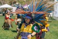 Powwow. Native Americans dressed in full regalia. Details of regalia close up. Chumash Day Powwow Royalty Free Stock Photo