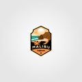 Malibu california beach logo vector illustration design