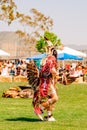 Powwow. Native American Male Dancers at Pow-Wow in Malibu, California. Native Americans dressed in full regalia. Chumash Day