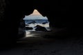 Malibu cave at sunset Royalty Free Stock Photo