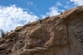 Malibu Creek State Park - May 11, 2019: Rock climbers at Malibu Creek State Park in Spring, 2019