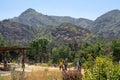 Malibu Creek State Park, CA United States - May 5, 2019: Tourists and hikers at Malibu Creek State Park in Spring, 2019