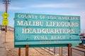 Malibu Lifeguards Headquarter at Zuma Beach - MALIBU, USA - MARCH 29, 2019 Royalty Free Stock Photo