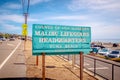 Malibu Lifeguards Headquarter at Zuma Beach - MALIBU, USA - MARCH 29, 2019 Royalty Free Stock Photo