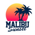Malibu Sunset Royalty Free Stock Photo