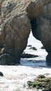 MALIBU, UNITED STATES - OCTOBER 9, 2014: Beautiful and romantic El Matador State Beach in Southern California Royalty Free Stock Photo