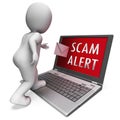 Malicious Emails Spam Malware Alert 3d Rendering