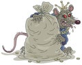 Old rat king greedy for money Royalty Free Stock Photo