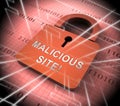 Malicious Site Website Infection Warning 3d Rendering