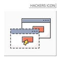 Malicious webpage color icon