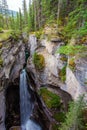 Maligne Canyon is the unusual gorge Royalty Free Stock Photo