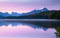 Maligne lake, Jasper National Park, Alberta, Canada Royalty Free Stock Photo