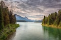 Maligne Lake, Jasper National Park, Alberta, Canada Royalty Free Stock Photo