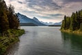 Maligne Lake, Jasper National Park, Alberta, Canada Royalty Free Stock Photo