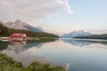 Maligne lake in Jasper national park, Alberta, Canada - Stock