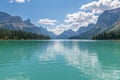 Maligne Lake Reflection, Jasper, Canada Royalty Free Stock Photo