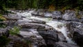 Maligne River as it enter Maligne Canyon upstream of First Bridge in Jasper National Park