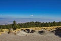The malinche volcano, panoramic view from the top of the forest Royalty Free Stock Photo