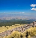 The malinche volcano, panoramic view from the top of the forest Royalty Free Stock Photo