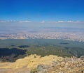 The malinche volcano, panoramic view from the top of the forest Royalty Free Stock Photo
